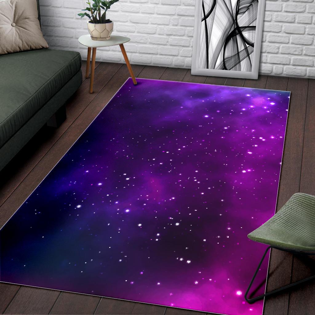 Pink Space Galaxy Pattern4 Area Rug