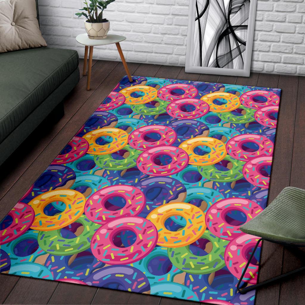 Donut Pattern Print Design DN010 Area Rugs