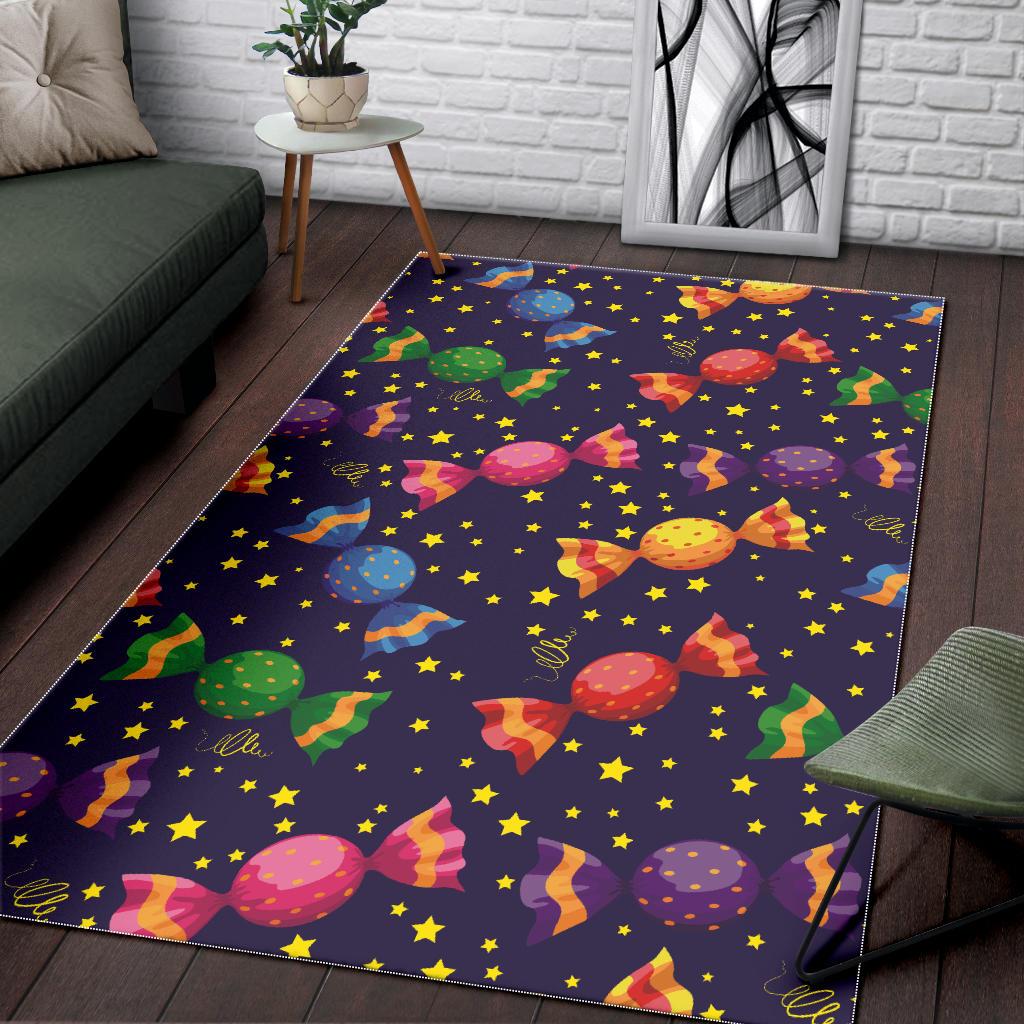 Candy Star Pattern Area Rug