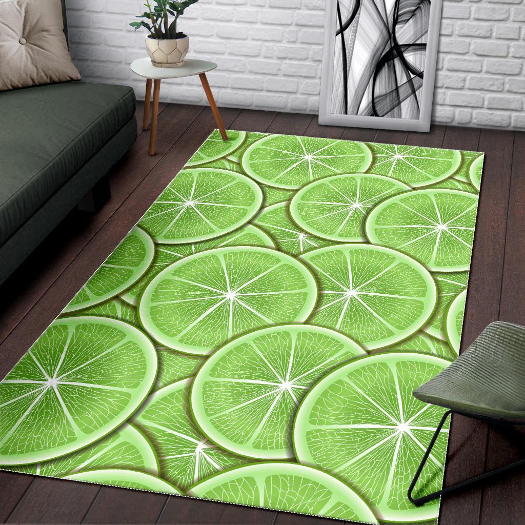 Sliced Lime Pattern Area Rug
