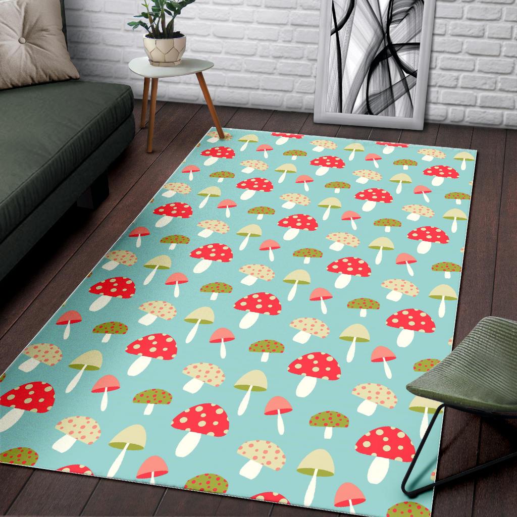 Mushroom Pattern Background Area Rug