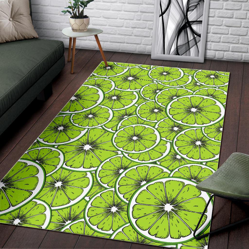 Slices of Lime design pattern Area Rug