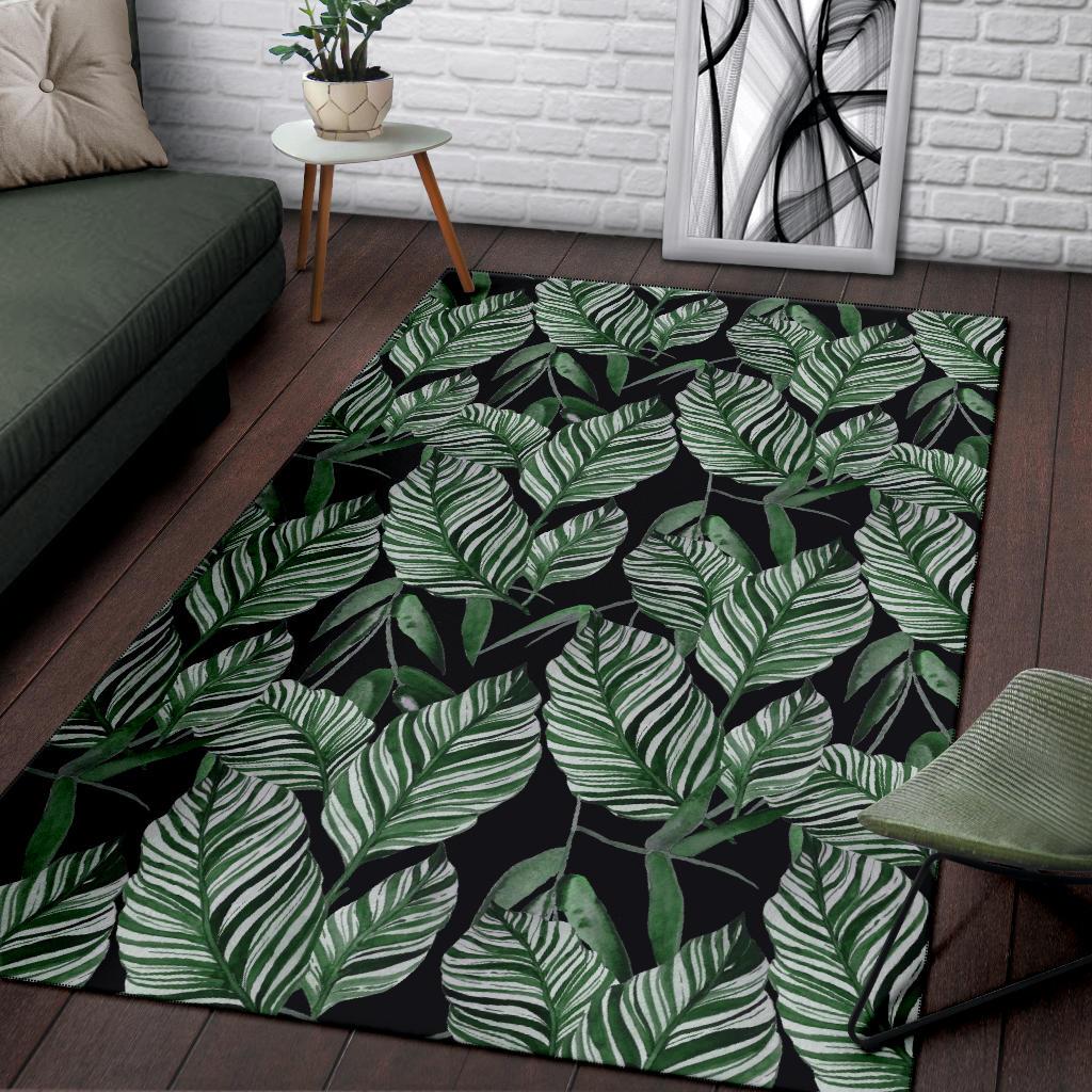 Palm Leaves Pattern Print Design PL09 Area Rugs