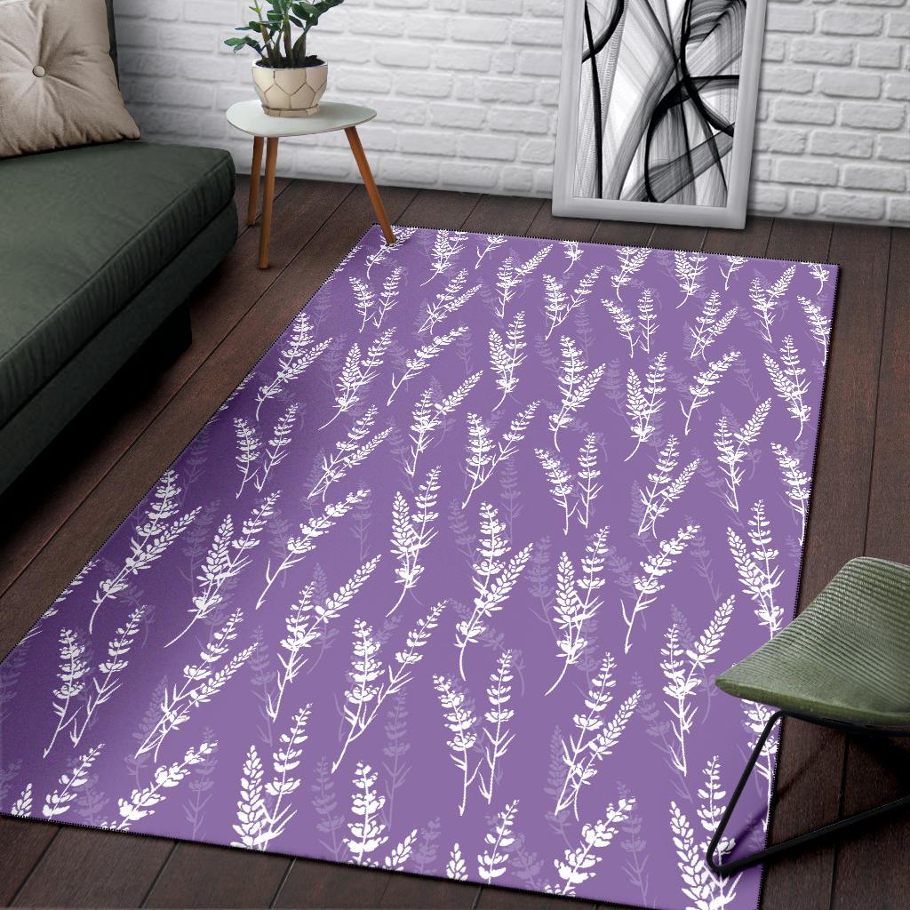 Lavender Pattern Print Design LV08 Area Rugs
