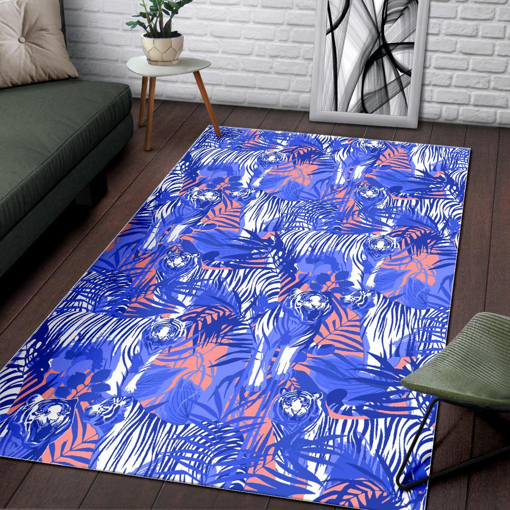 white bengal tigers pattern Area Rug