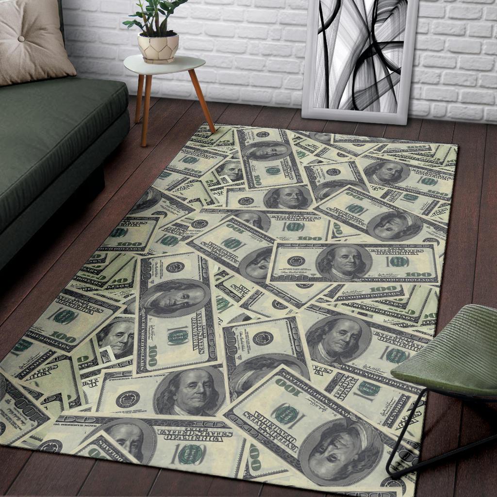 Dollar Pattern Print Design DO02 Area Rugs
