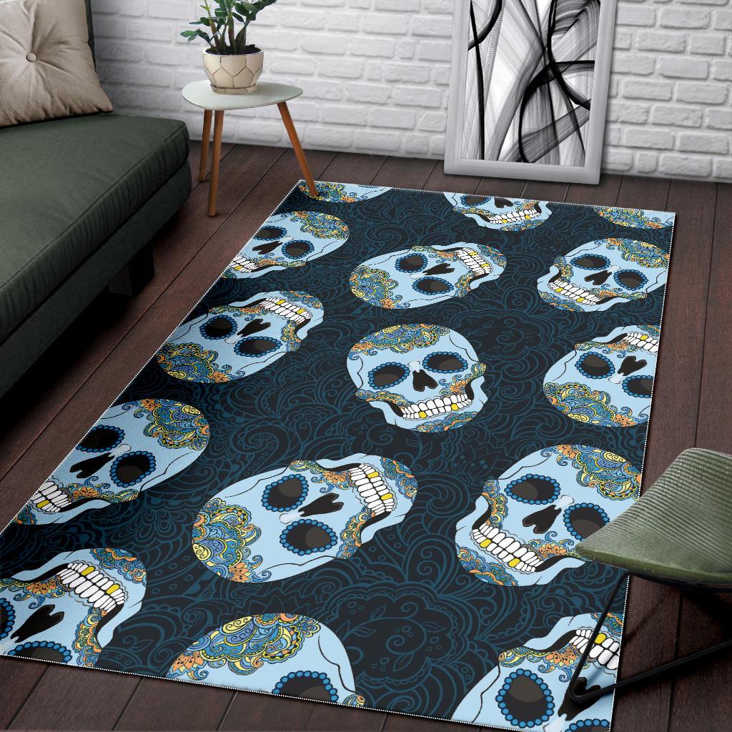 Suger Skull Pattern Area Rug