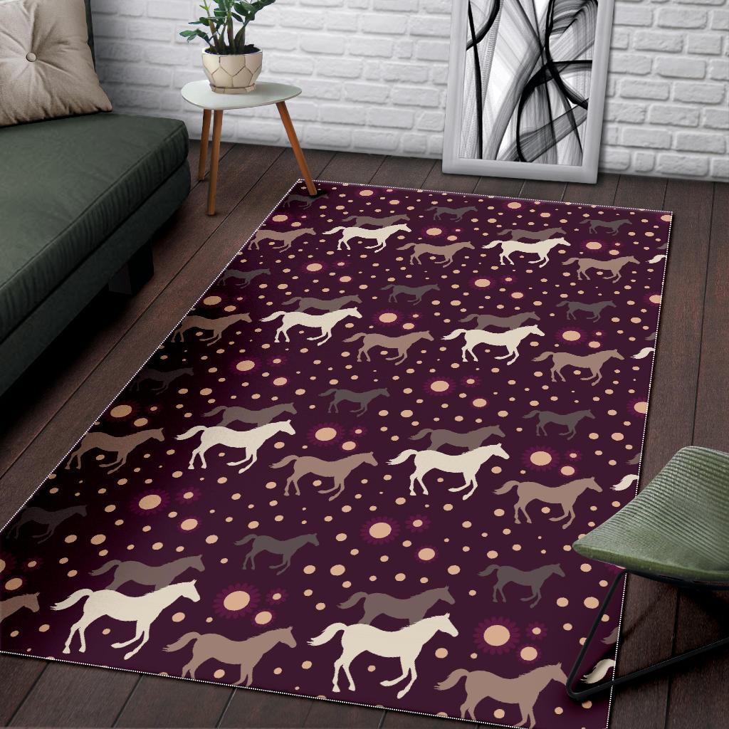 Horse Pattern Background Area Rug