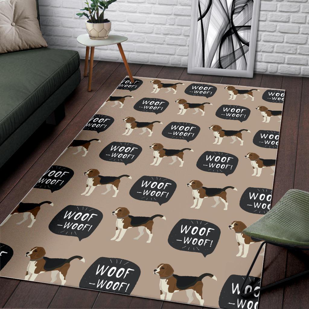 Beagle pattern Area Rug