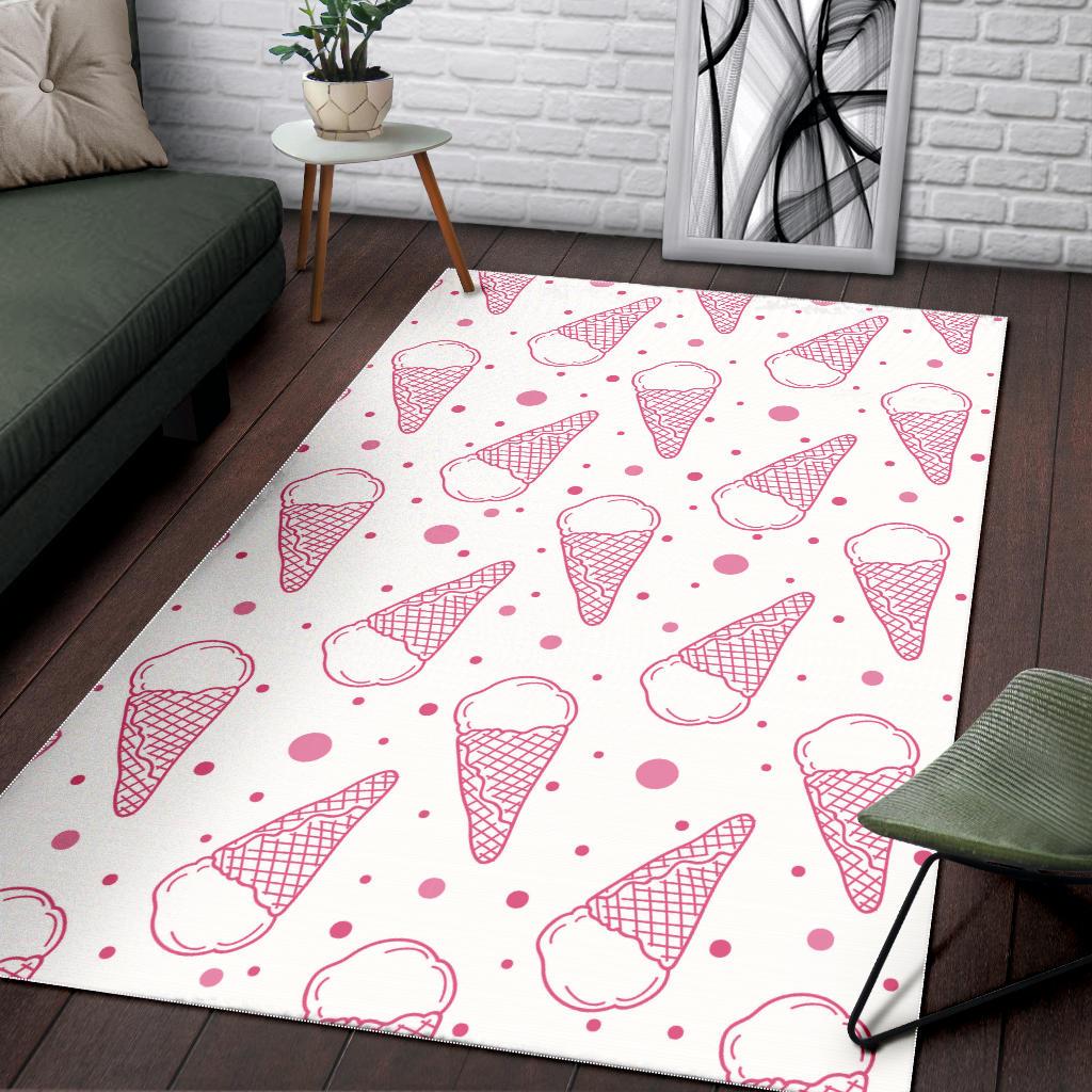 Hand drawn ice cream pattern Area Rug