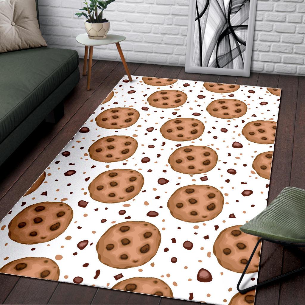 chocolate chip cookie pattern Area Rug