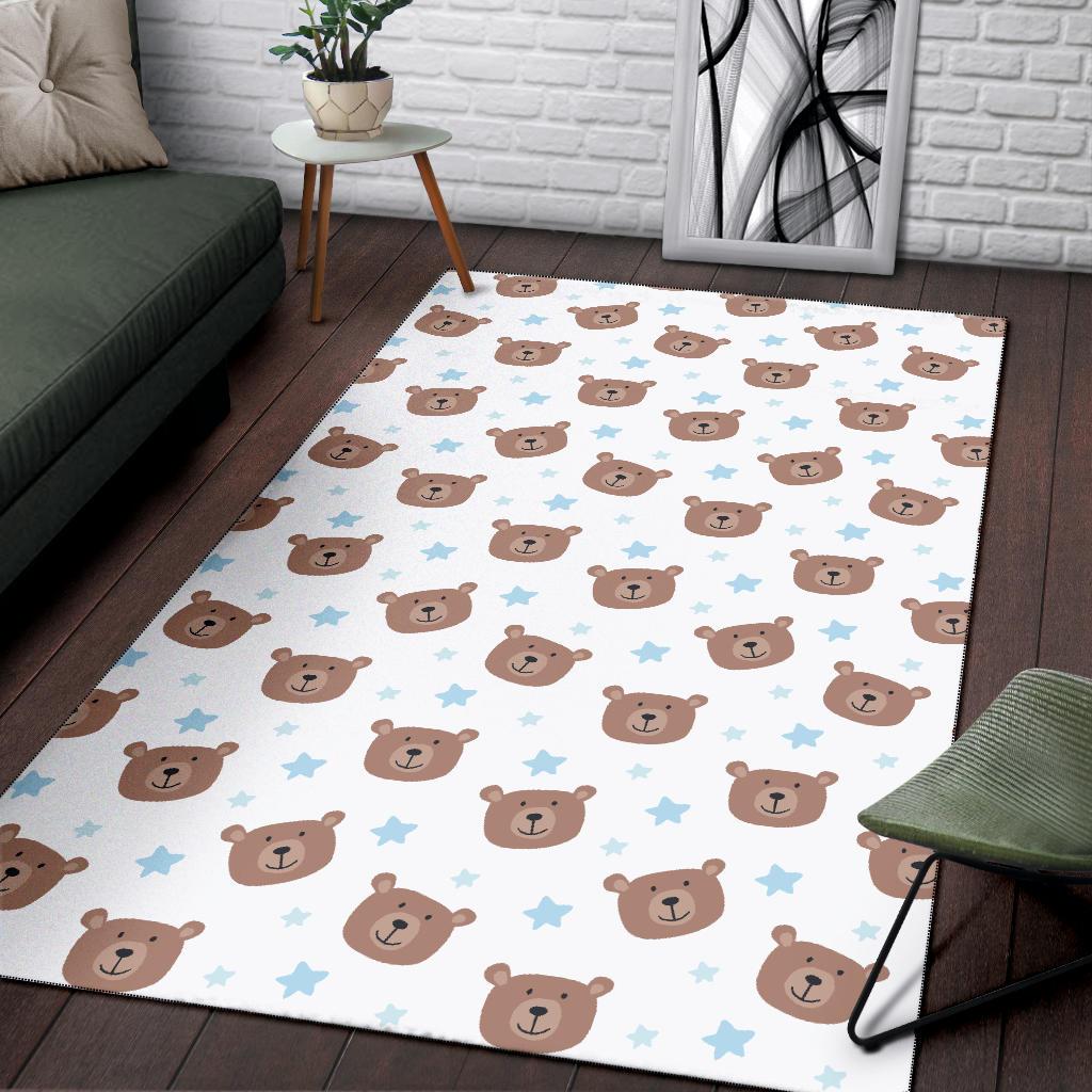 Bear Pattern Print Design BE02 Area Rugs