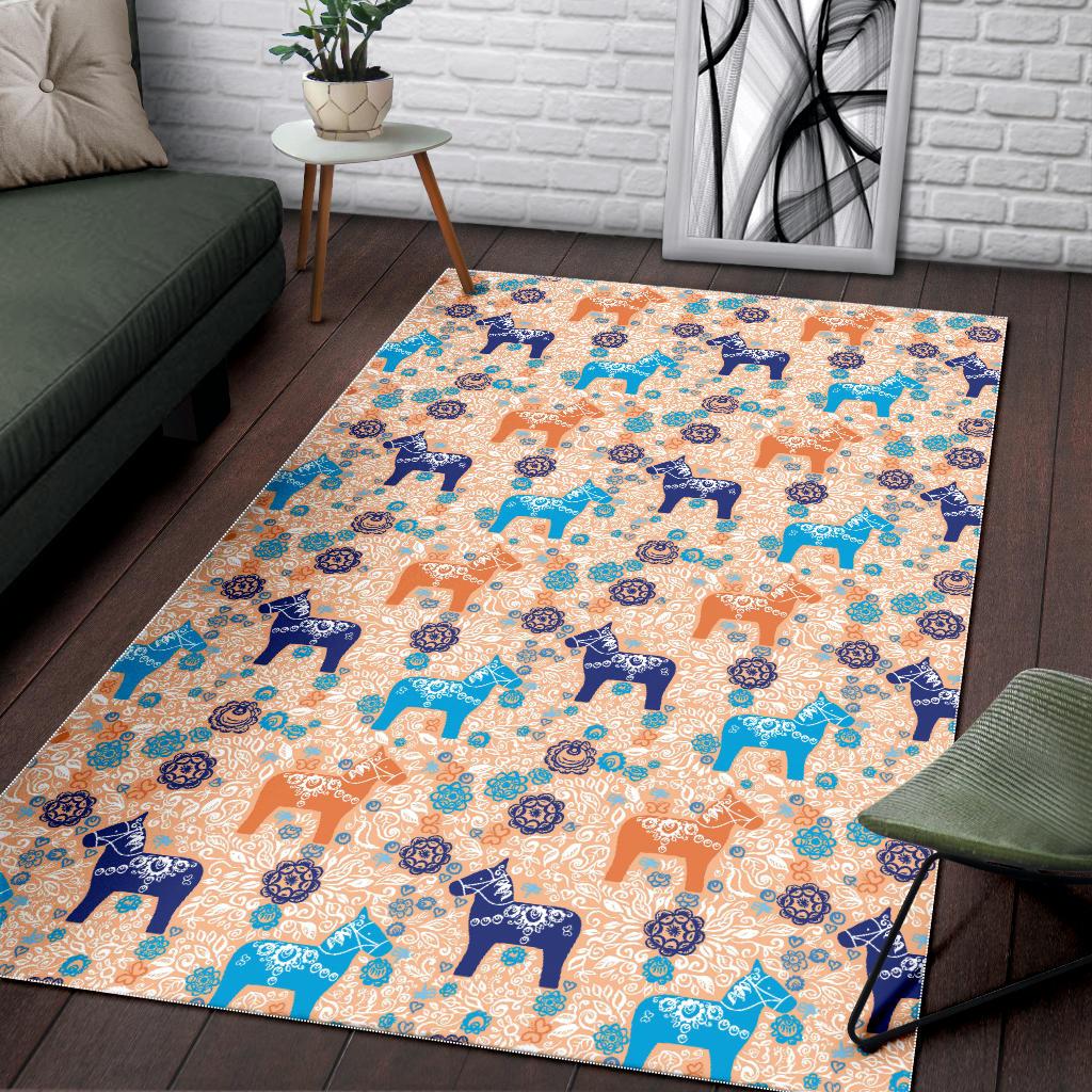 Cute Horse Pattern Area Rug