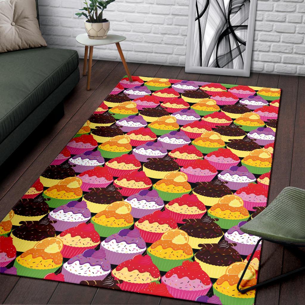 Cupcake Pattern Print Design CP02 Area Rugs