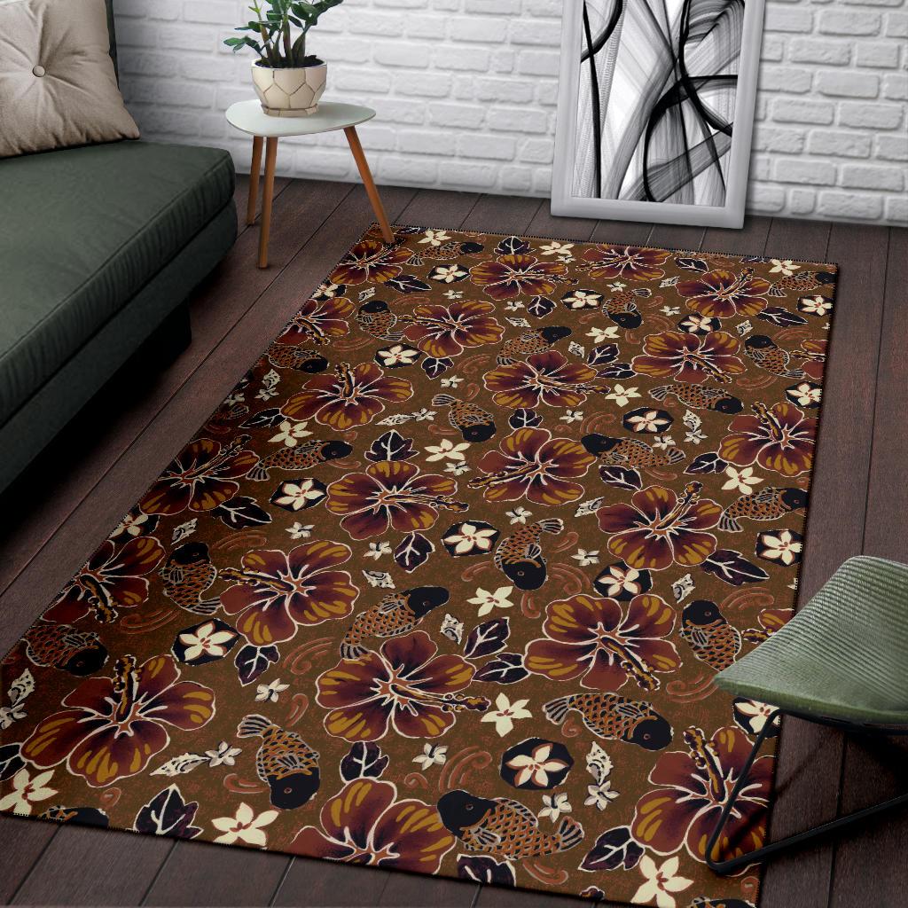 Hawaiian Themed Pattern Print Design H01 Area Rugs
