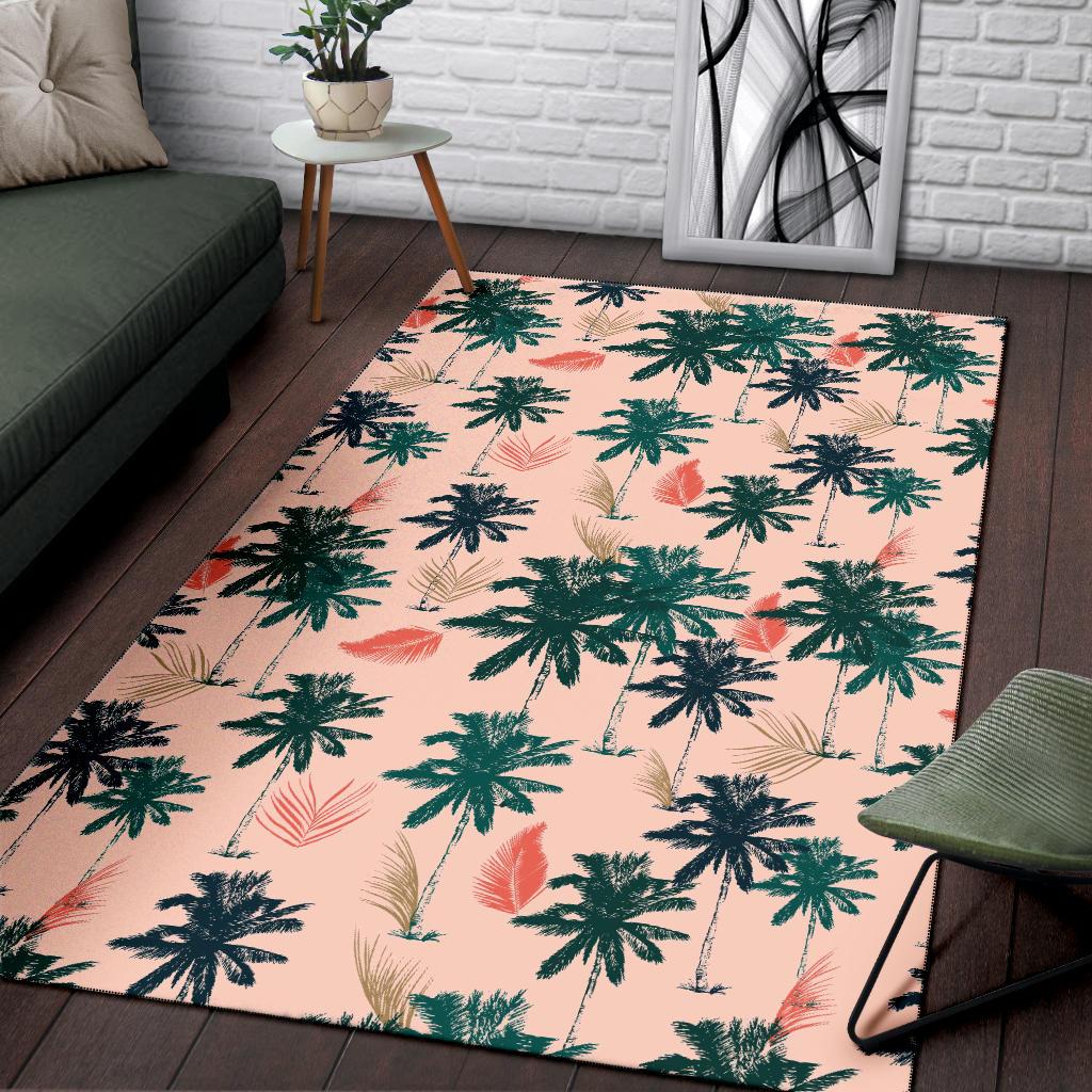 Palm Tree Pattern Print Design PT014 Area Rugs