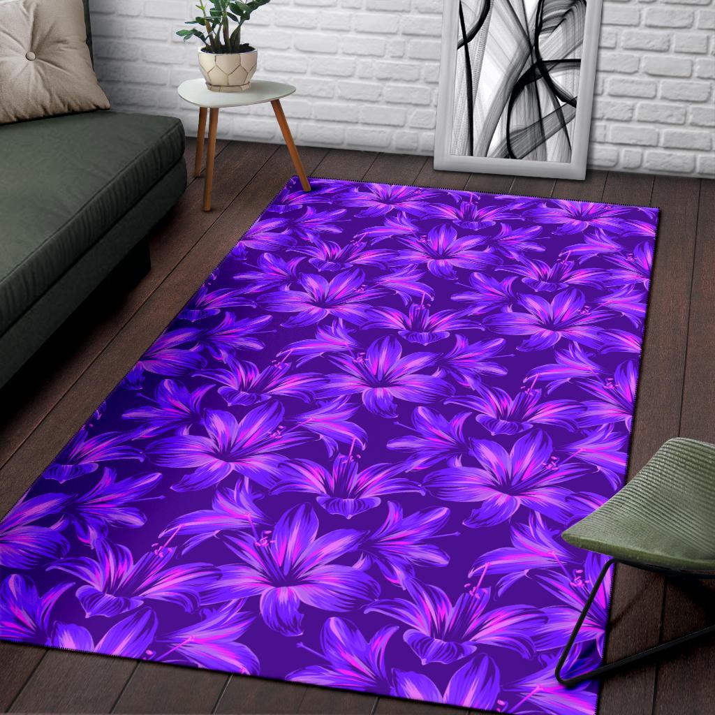 Amaryllis Pattern Print Design AL03 Area Rugs