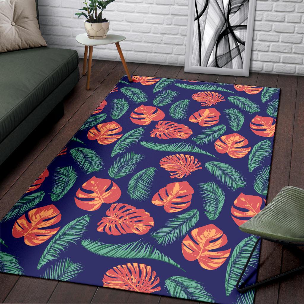 Palm Leaves Pattern Print Design PL011 Area Rugs