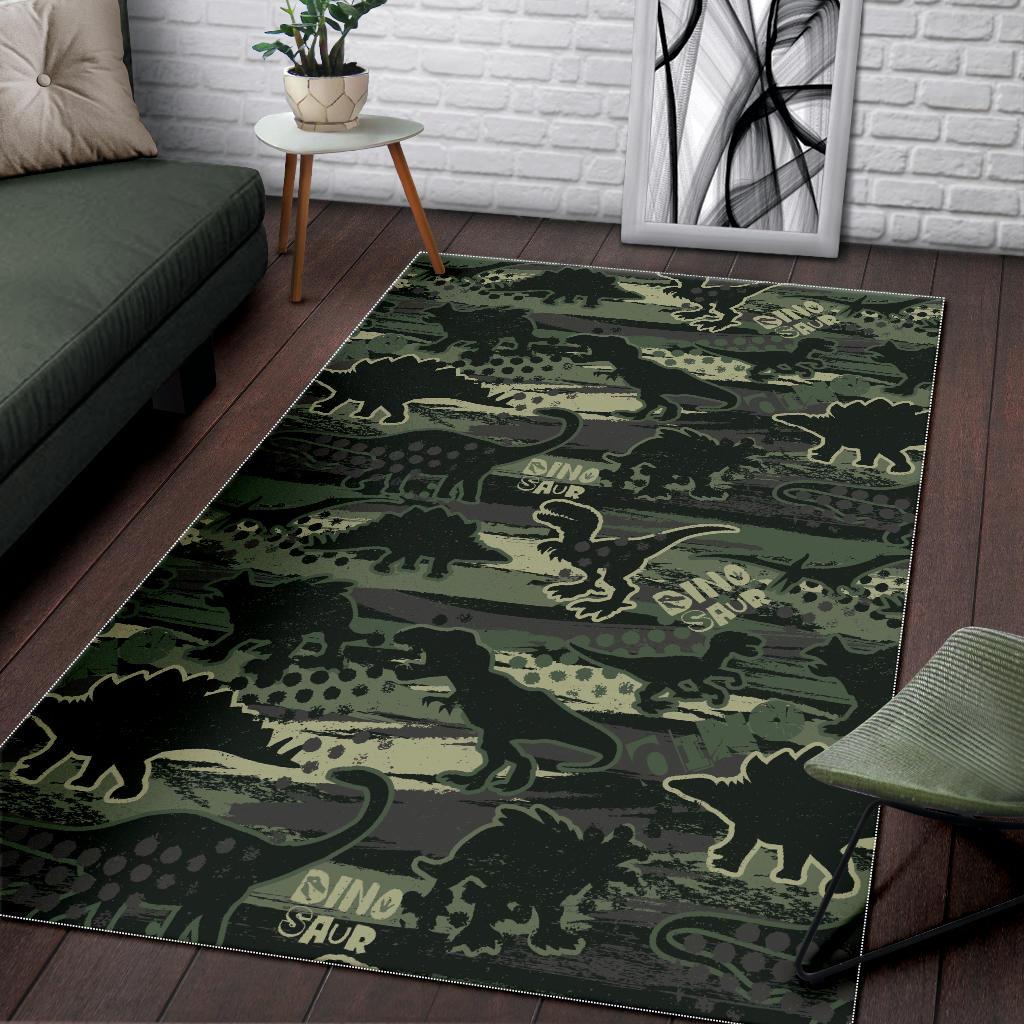 Dinosaur Camo Pattern Area Rug