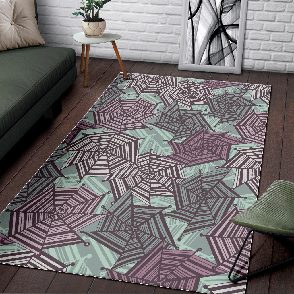 Spider web cobweb design color pattern Area Rug