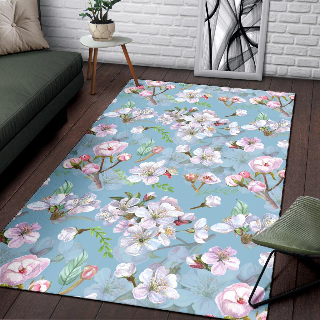 Apple Blossom Pattern Print Design AB06 Area Rugs