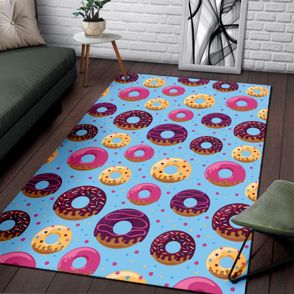 Donut Pattern Print Design DN07 Area Rugs