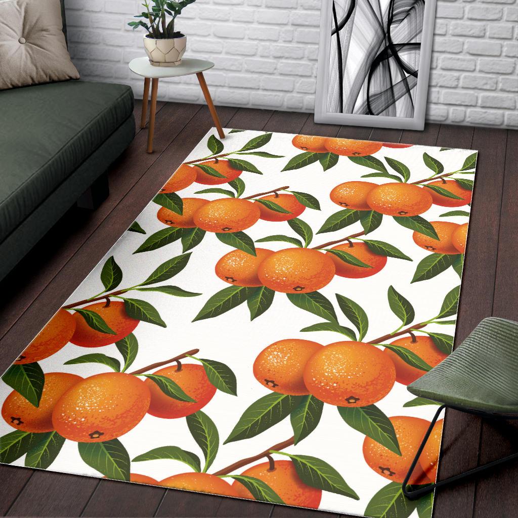 Oranges pattern background Area Rug