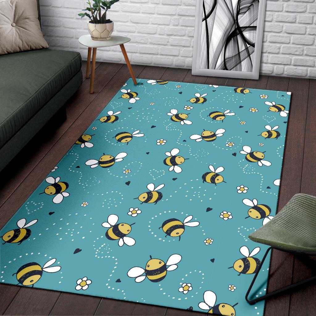 Bee Pattern Print Design BEE02 Area Rugs