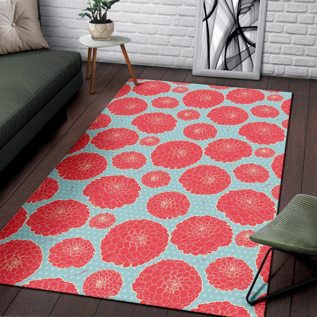 Marigold Pattern Print Design MR03 Area Rugs
