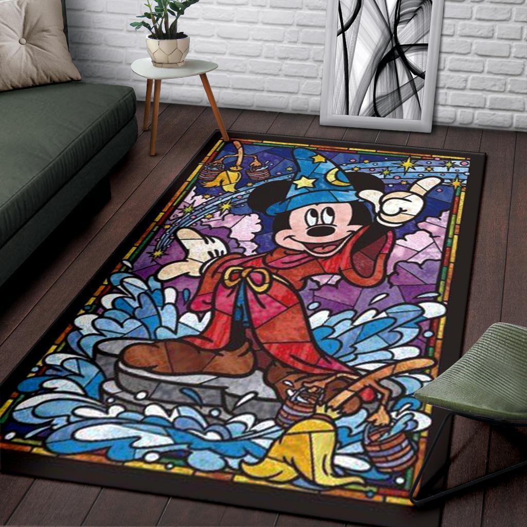 Wizard Mickey Mosaic Area Rug