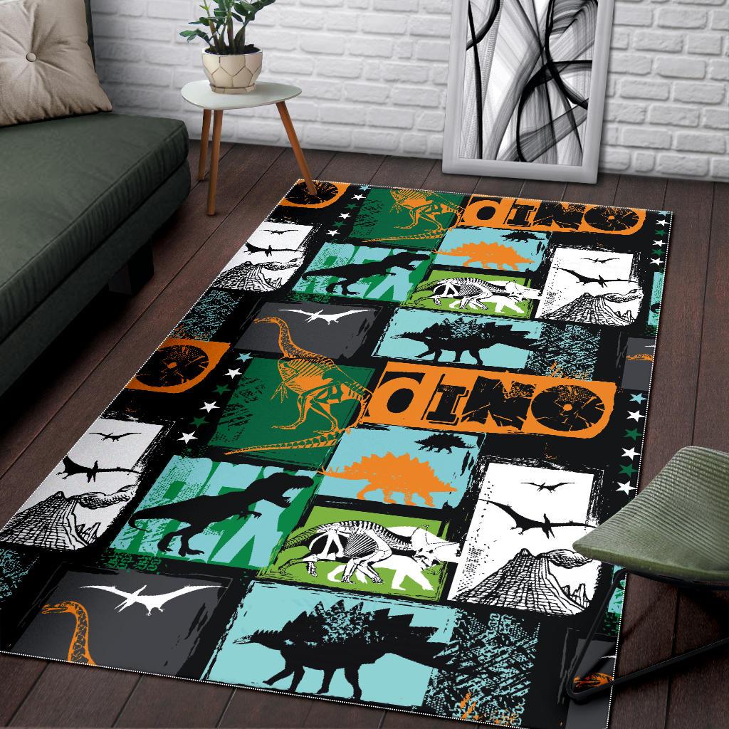 dinosaurs print pattern Area Rug