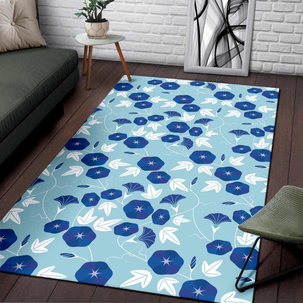 Morning Glory Pattern Print Design MG07 Area Rugs