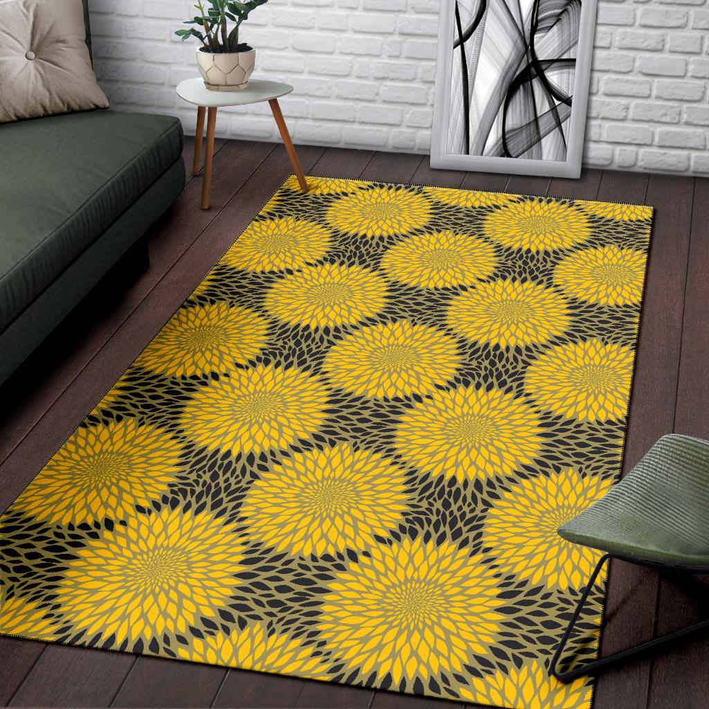 Sunflower Pattern Print Design SF06 Area Rugs