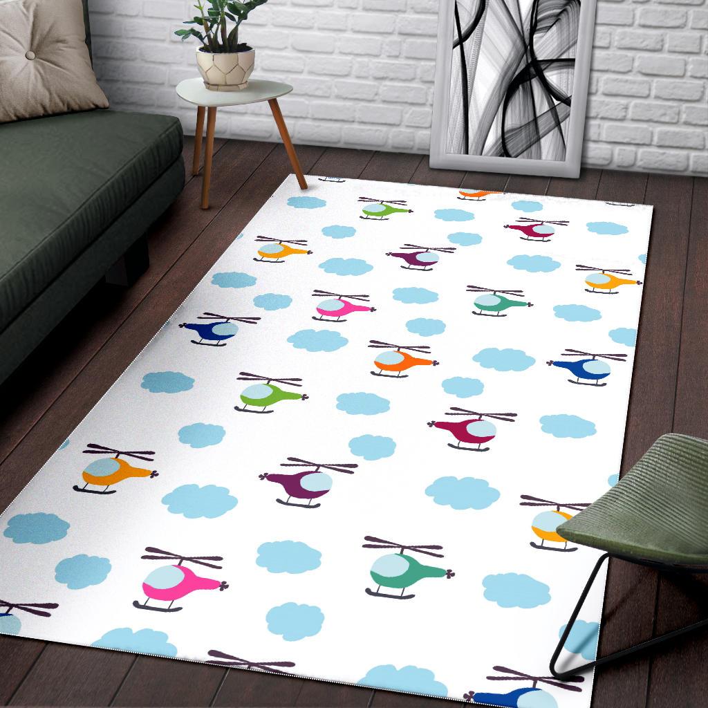 Helicopter Could Pattern Area Rug
