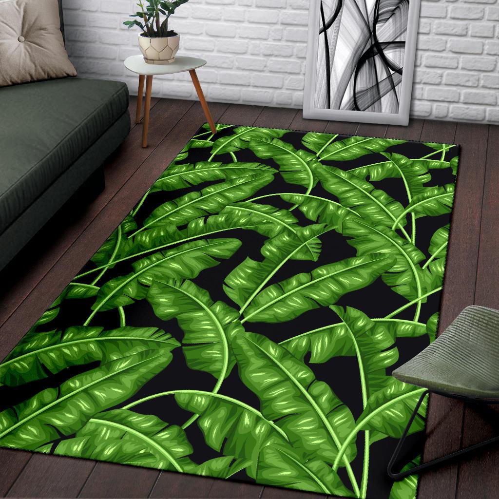 Banana Leaf Pattern Print Design BL01 Area Rugs