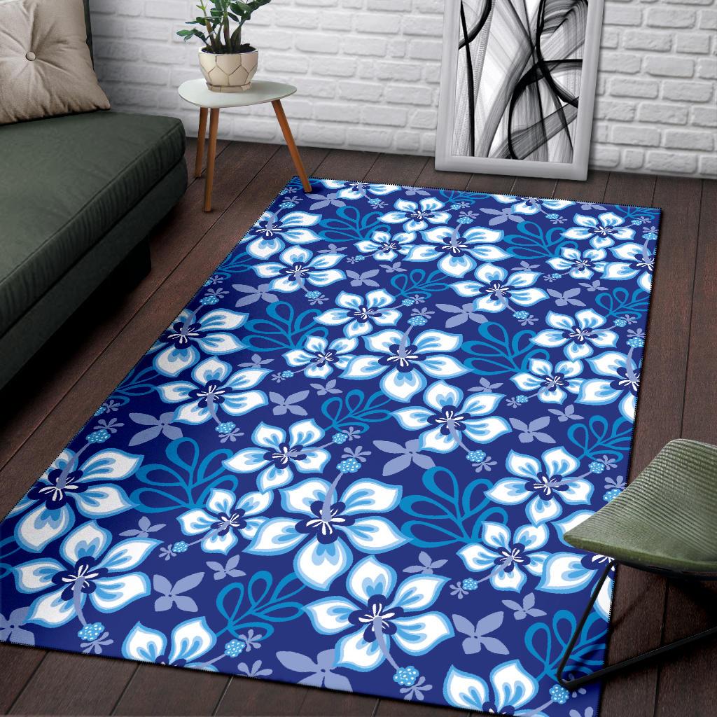 Hibiscus Pattern Print Design HB04 Area Rugs