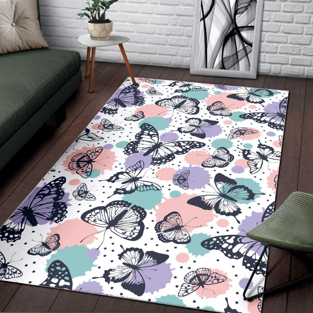 Butterfly pattern Area Rug