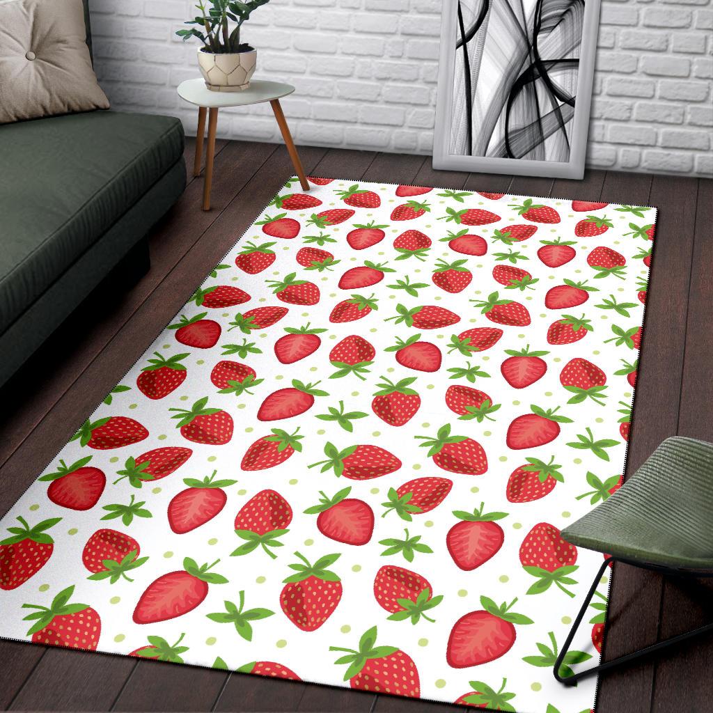 Strawberry Pattern Print Design SB07 Area Rugs