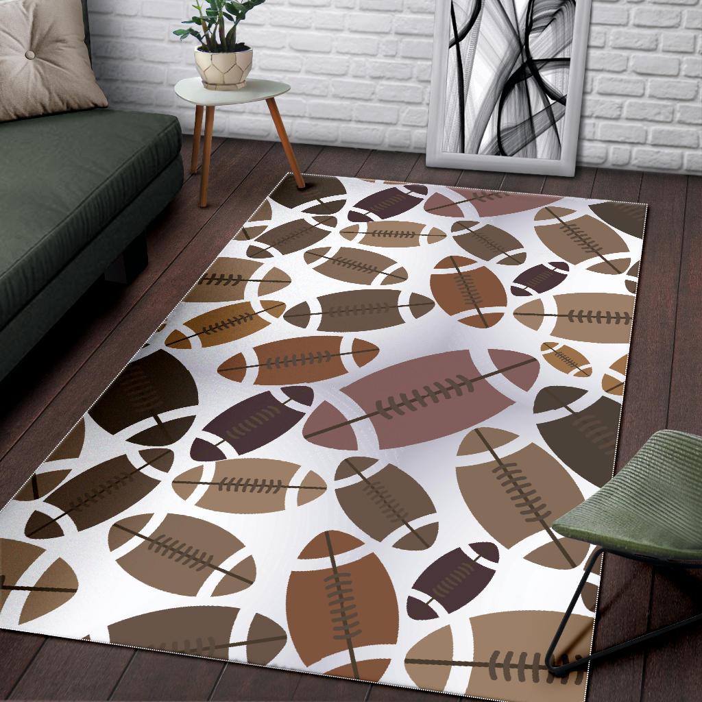 American football ball pattern Area Rug