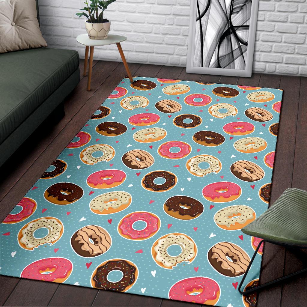 Donut Pattern Print Design DN04 Area Rugs