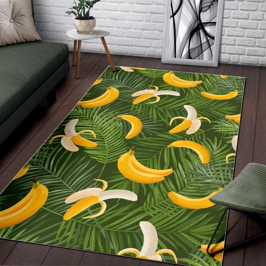 Banana Palm Leaves pattern Area Rug