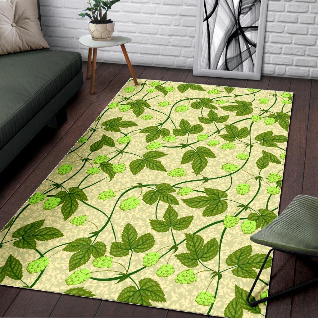Hop Theme Pattern Area Rug