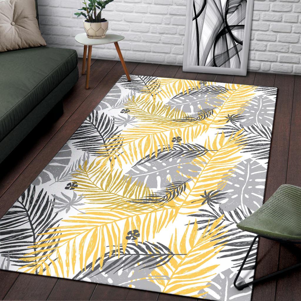 Palm Leaves Pattern Print Design PL012 Area Rugs