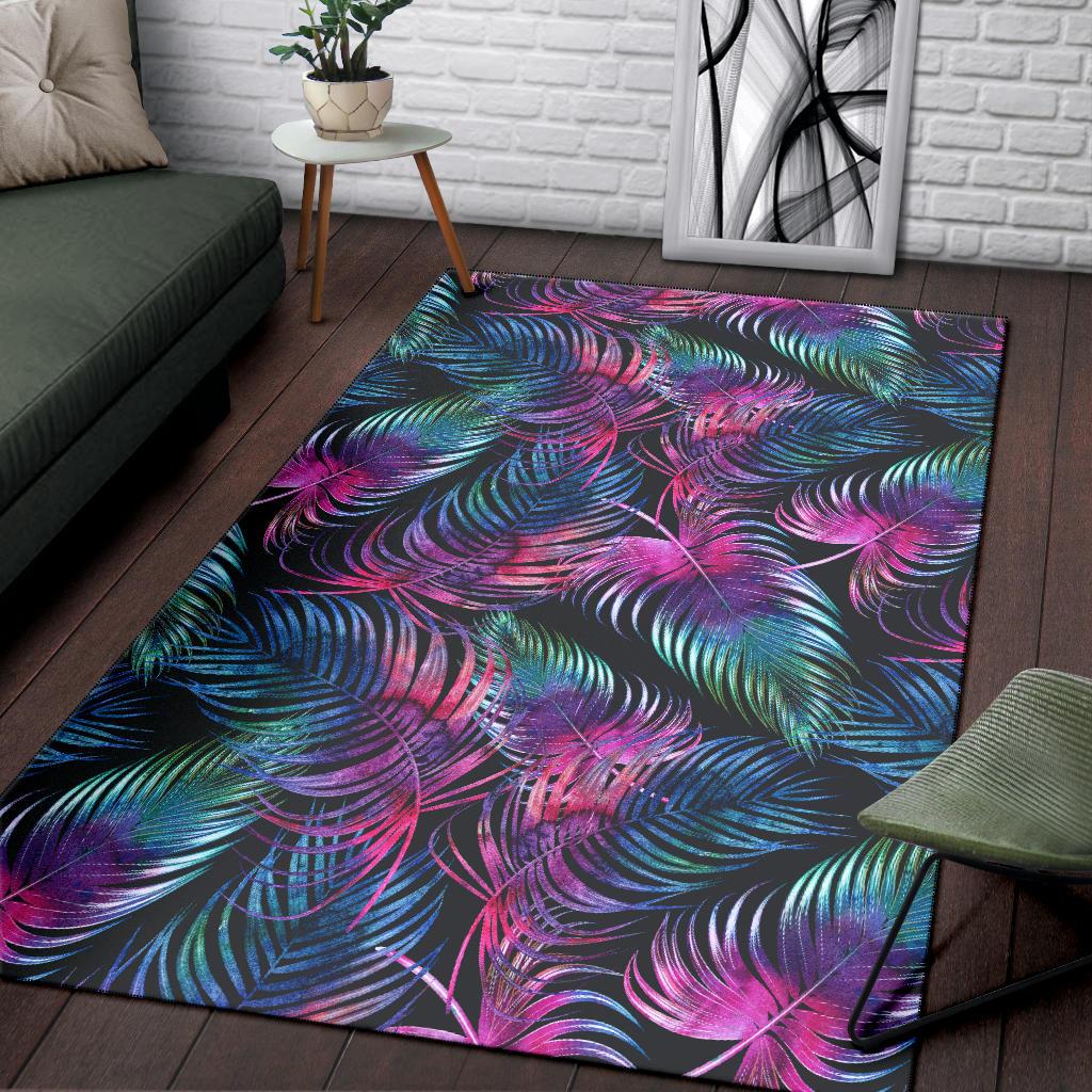 Palm Leaves Pattern Print Design PL010 Area Rugs