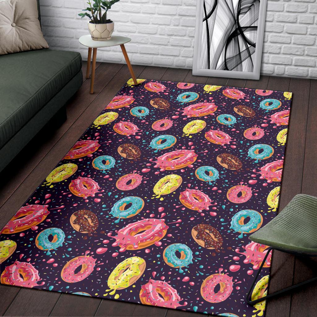 Donut Pattern Print Design DN03 Area Rugs