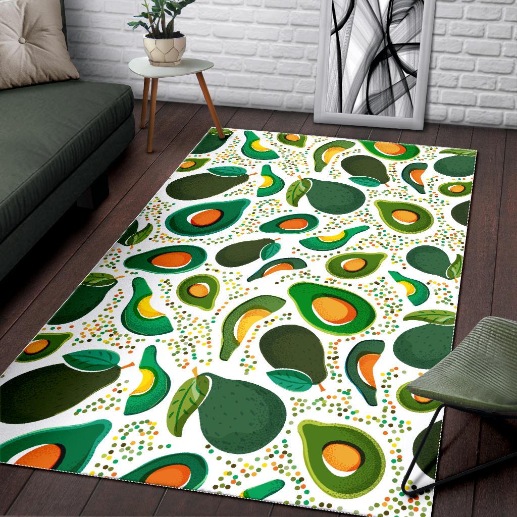 Avocado design pattern Area Rug