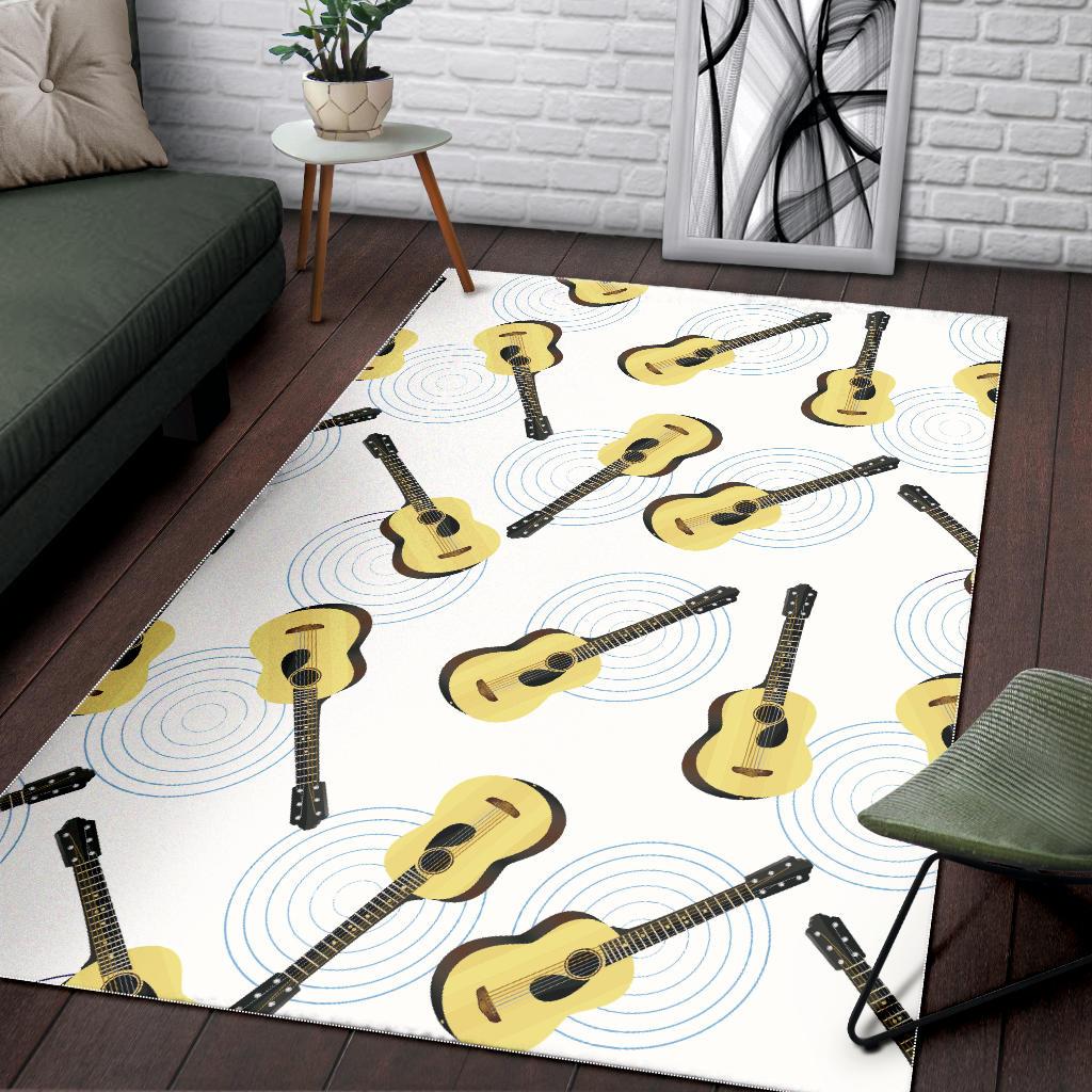 Classic Guitar Pattern Area Rug