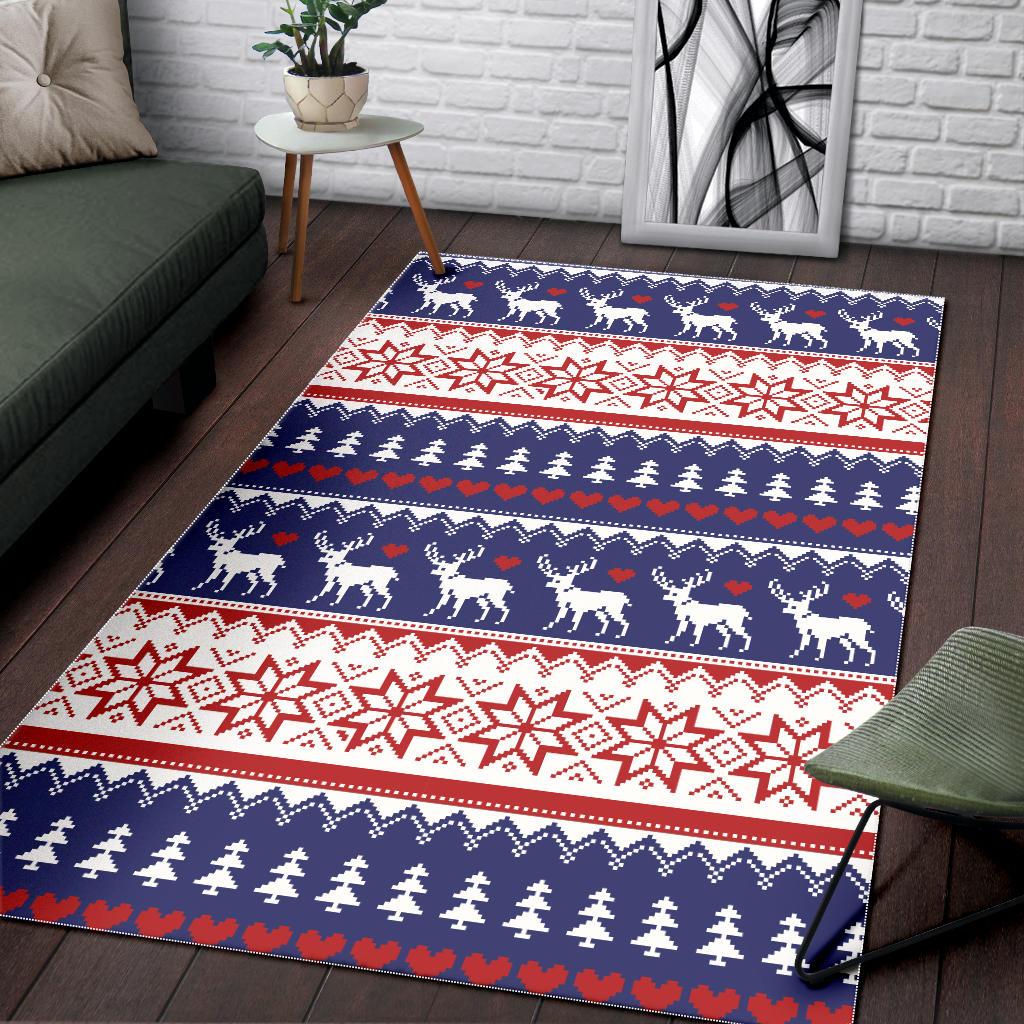 Deer Sweater Printed Pattern Area Rug