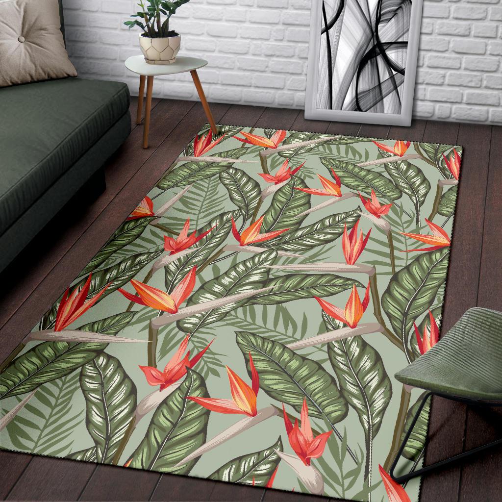 Bird Of Paradise Pattern Print Design BOP08 Area Rugs