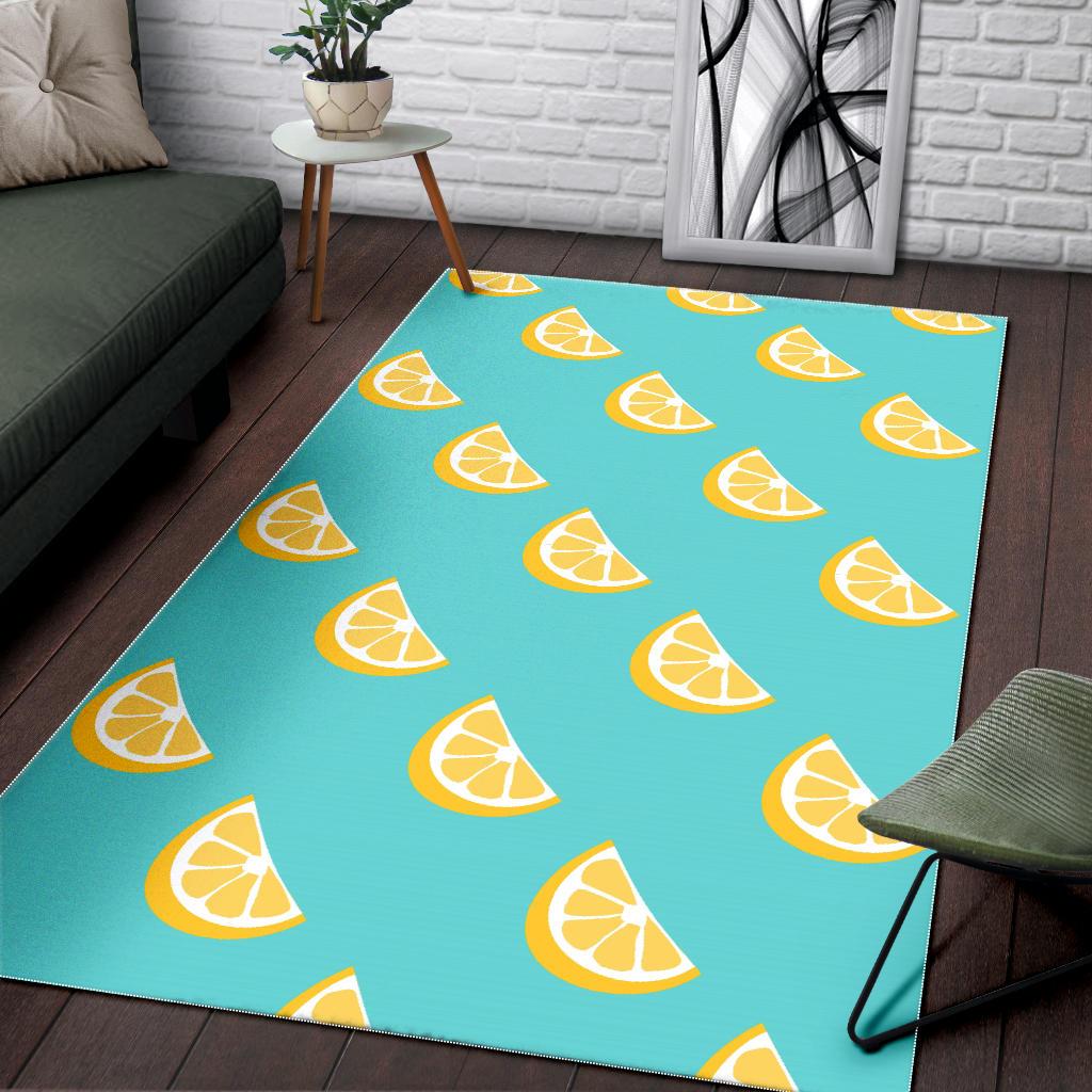 Lemon Theme Pattern Area Rug